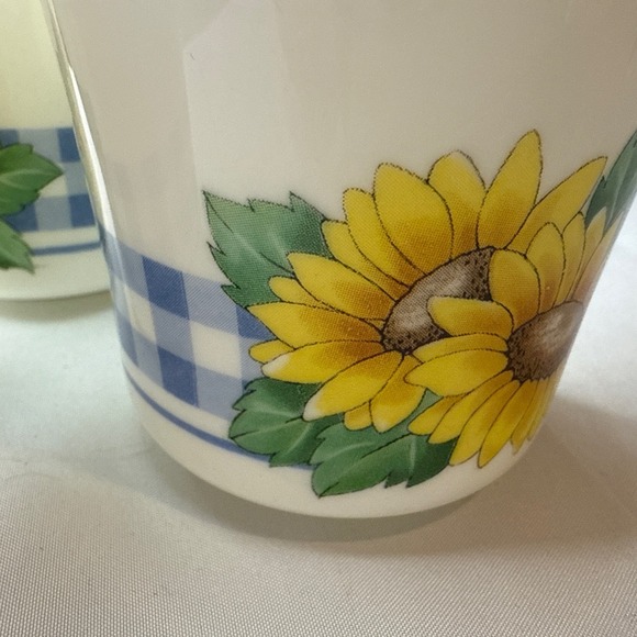 Vintage Corning Corelle Sunsations Sunflower Coffee Mug & Saucer Lot Of 3 - Picture 5 of 7